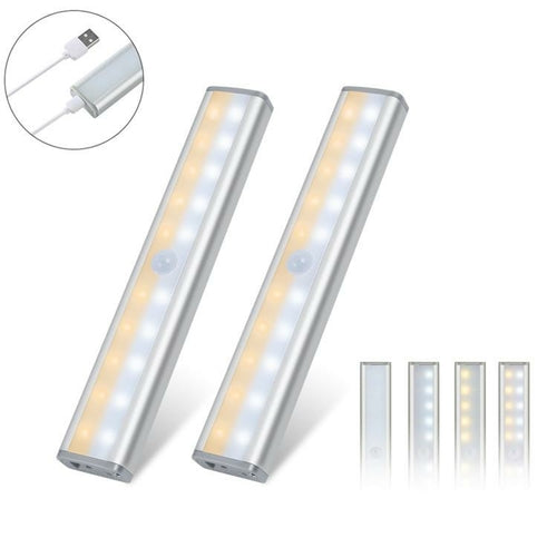 LED Lichtleiste mit Bewegungsmelder 20 LEDs Wiederaufladbar