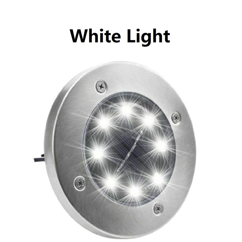 4/8-LED Solarbetriebene Bodeneinbauleuchte für Außenbereiche – Garten-, Weg- und Terrassenbeleuchtung