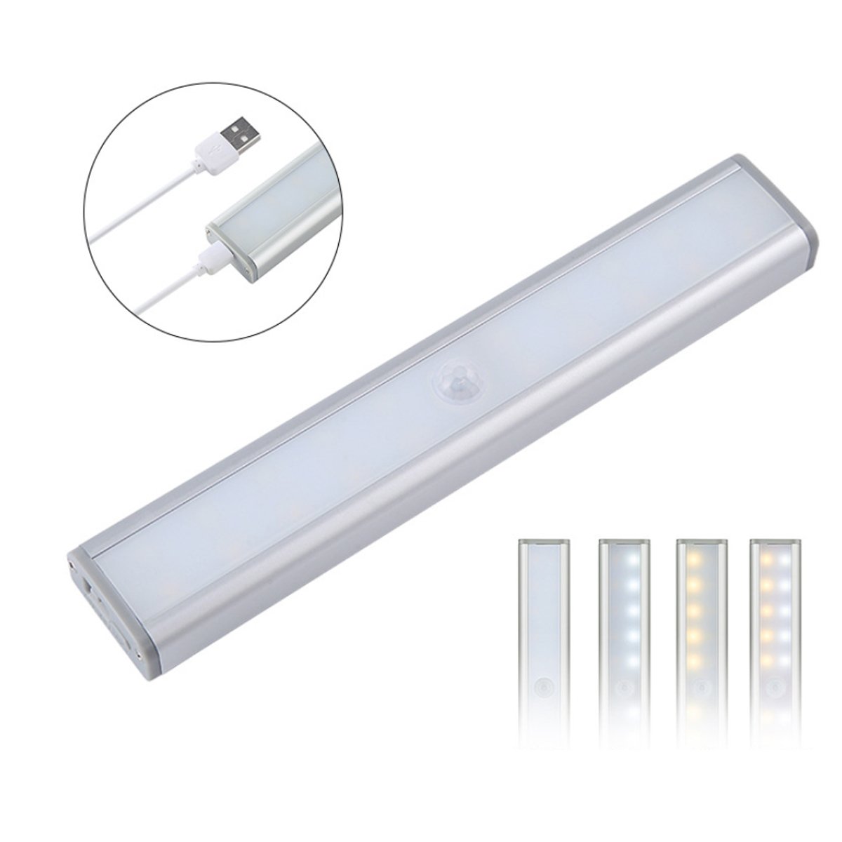 LED Lichtleiste mit Bewegungsmelder 20 LEDs Wiederaufladbar