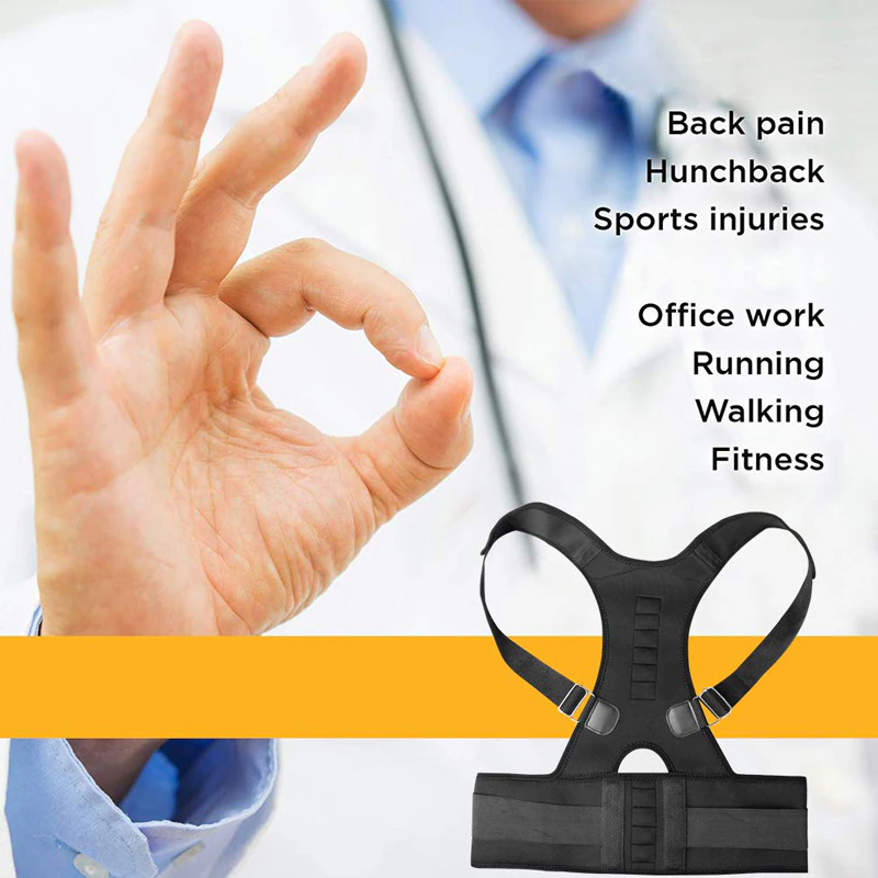 Magnetischer Haltungskorrektur Rückengurt Schulterstütze Rückenbandage