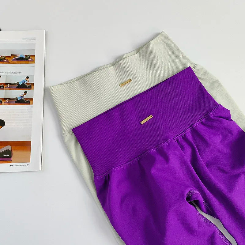 Damen Yoga Set Nahtlos - High Waist Sport-BH & Leggings für Fitness, Gym & Pilates