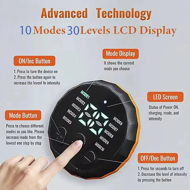 EMS Bauchmuskel-Trainer - Elektrischer Muskelstimulator Gürtel für Bauch & Taille