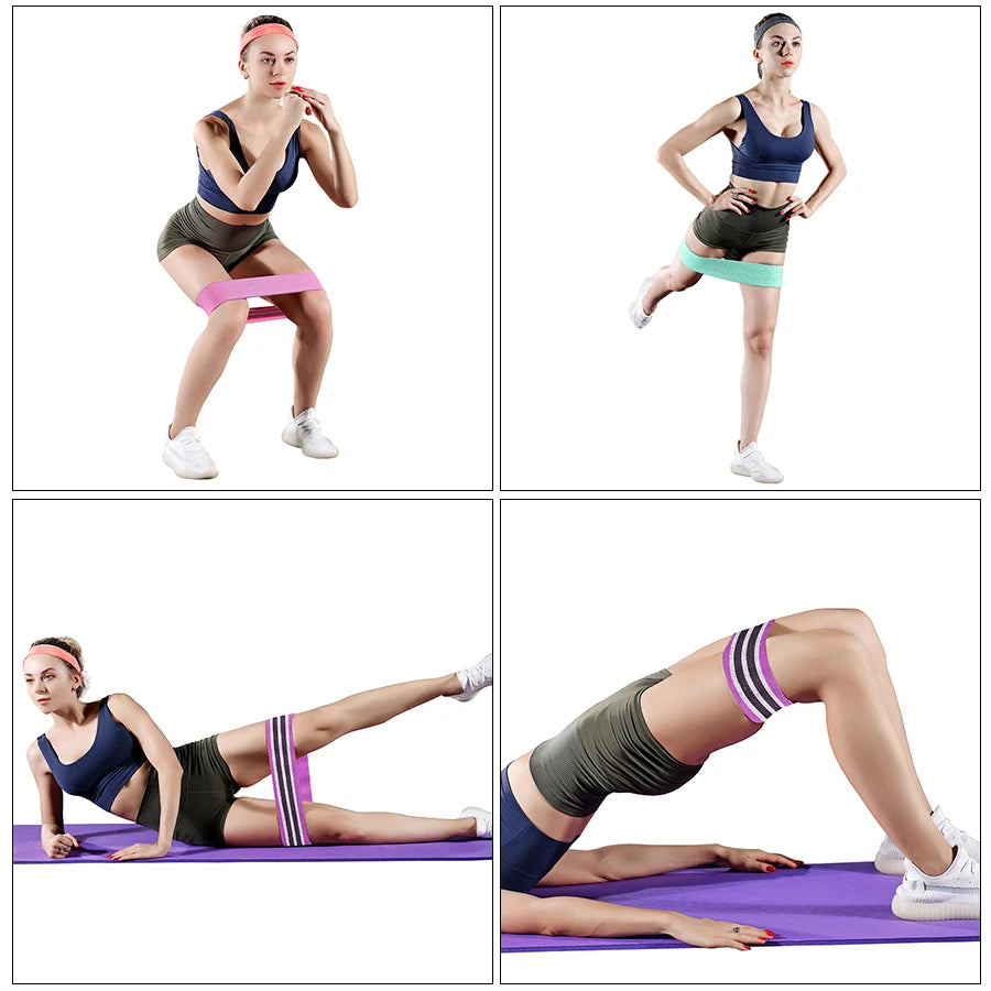 Resistance Bands Fitnessband, Fitnessbänder Stoff Widerstandsbänder für Krafttraining Muskelaufbau Hip Beintraining, Gymnastikband für Workout Yoga Pilates
