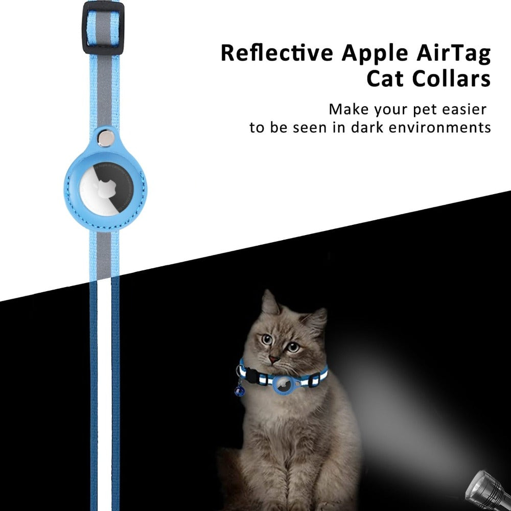 Reflektierendes AirTag-Halsband für Katzen und Hunde