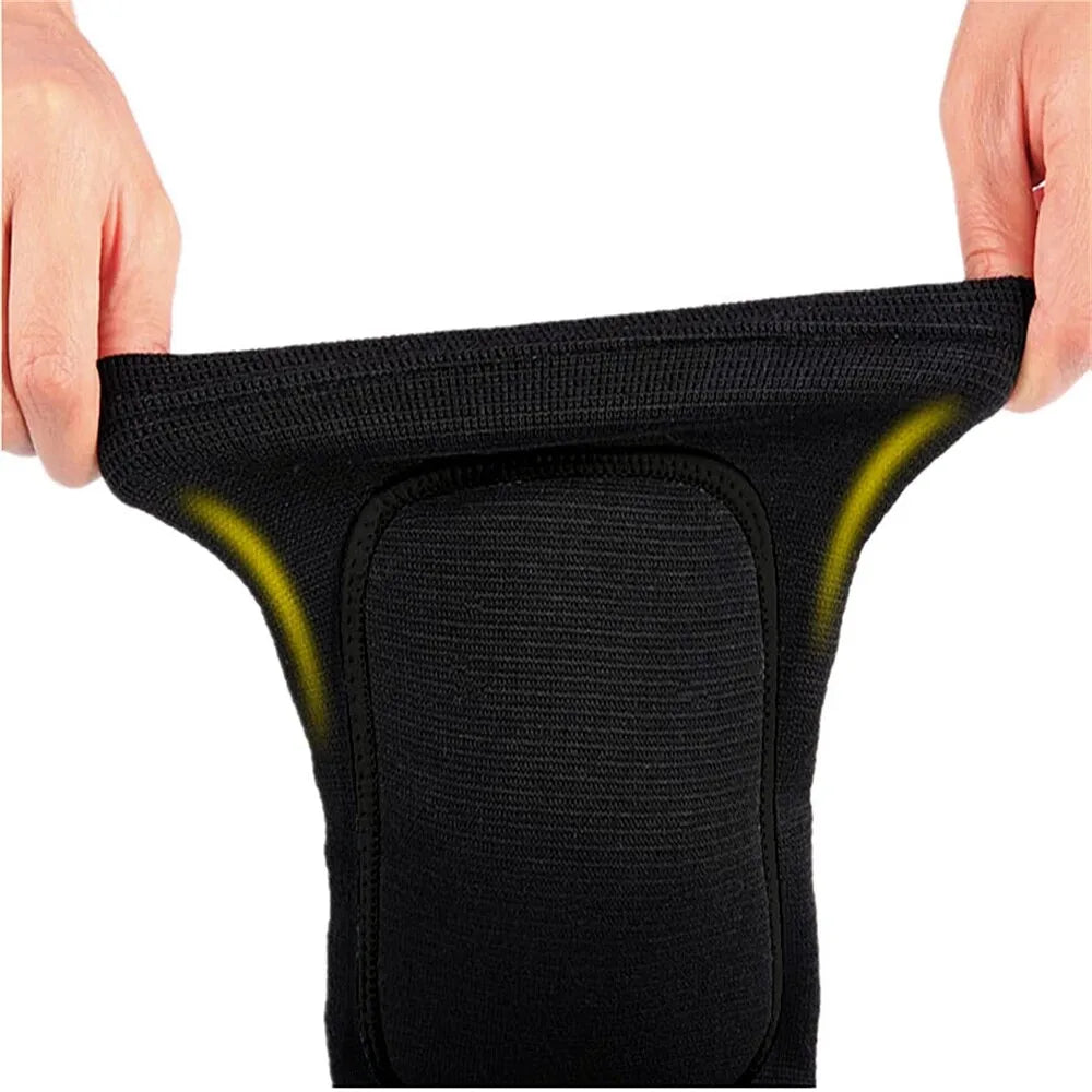 Knieschoner Fitness Training - 1 Paar elastische Kniebandagen mit verdicktem Schwamm für Sport & Arthritis