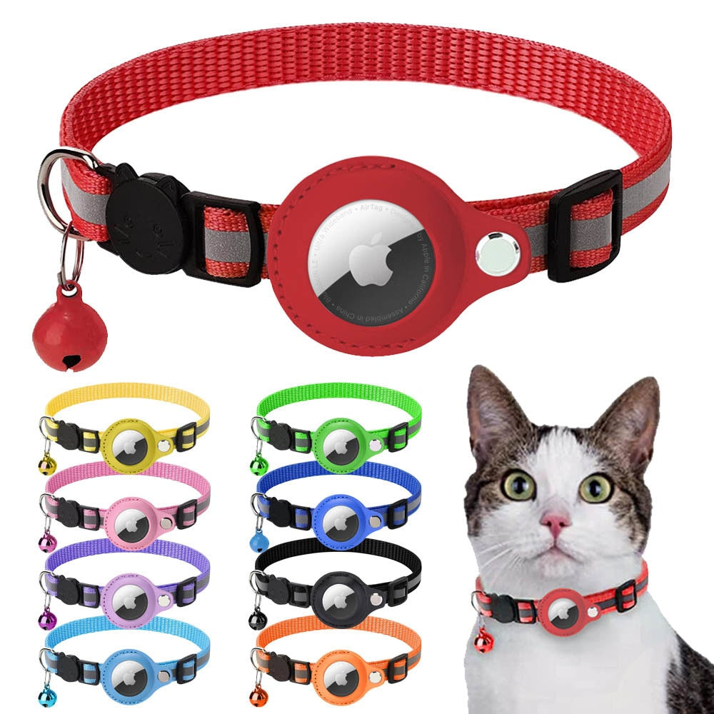 Reflektierendes AirTag-Halsband für Katzen und Hunde