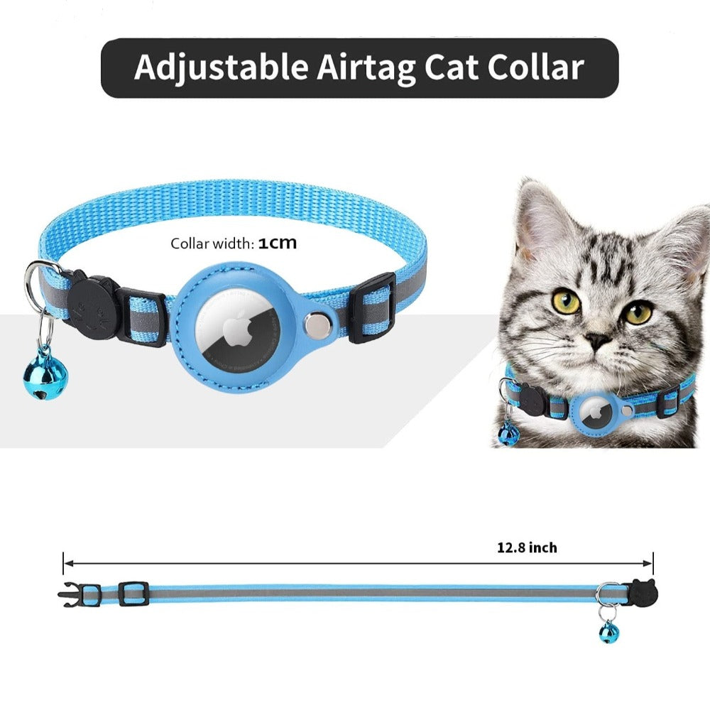 Reflektierendes AirTag-Halsband für Katzen und Hunde
