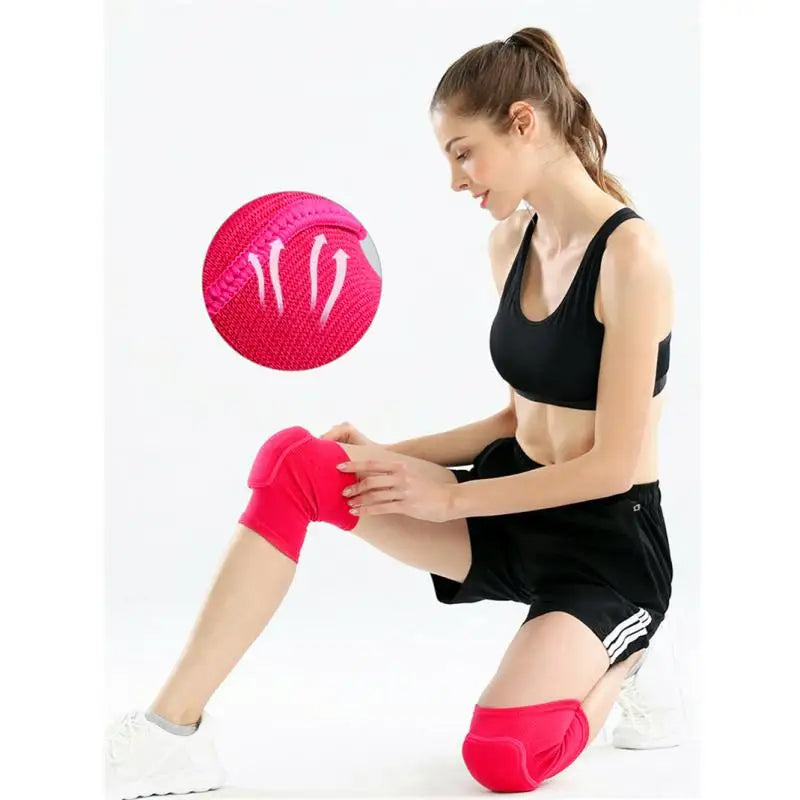 Knieschoner Fitness Training - 1 Paar elastische Kniebandagen mit verdicktem Schwamm für Sport & Arthritis